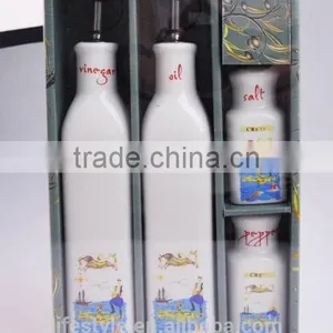 Ceramic Sell Oil & Vinegar Set,Stoneware With Decal thumbnail-2