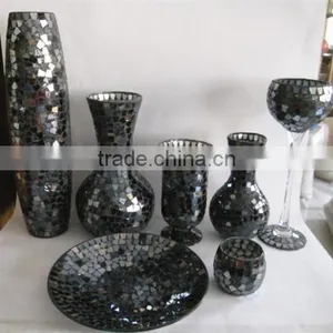 Crackle Mosaic Glass Kinds of Vase thumbnail-2