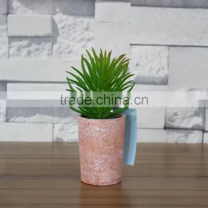 Potted Plastic Mini Succulent Cactus Plant thumbnail-3