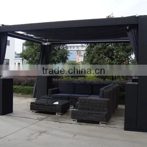Outdoor Luxurious Rattan Pavilion Gazebo Garden Tent Supplies thumbnail-1