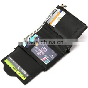 Leather Card Holder Slim Security Wallet RFID Safe Card Case Wallet Made in China thumbnail-3