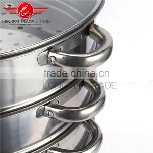 High Quality Multi-purpose 5pcs Stainless Steel Cooking Stock Pot With Glass Lid Stainless Steel Food Steamer thumbnail-2