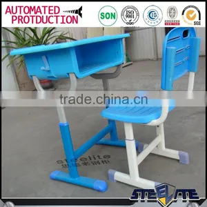 Adjustable Leg Kids Cartoon Study Table and Chair School Plastic Table and Chair for Kids thumbnail-5