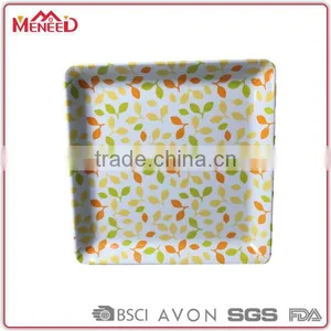 Antislip Melamine Mealtime Houseware Peresonalized Bulk Plastic Tray for Food thumbnail-2