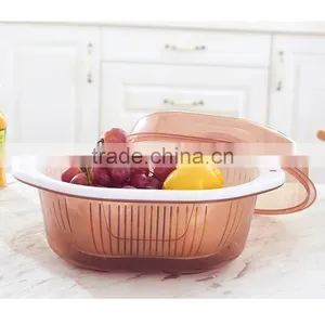 Kitchen Vegetable and Fruit Plastic Draining Basket Drain Basket thumbnail-2