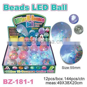 55mm LED Water Bouncing Ball With Beads thumbnail-1