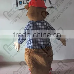 Cartoon Red Hat Squirrel Mascot Costume Leisure Style Squirrel Costumes thumbnail-5