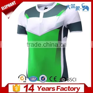 100% Polyester Digital Sublimation Printing Cheap Soccer Jersey thumbnail-1