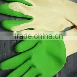 2012 Best Seller Nitrile Cotton Gloves/anti-oil Cotton Glove /String Knit Gloves With Dots/yellow,red,blue,black thumbnail-1