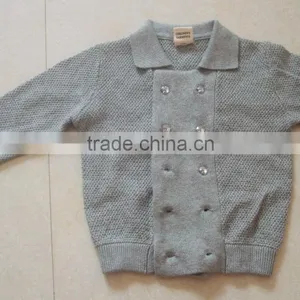 High Quality Unisex Children Double Row Pearl Beaded Buttons Autumn Cardigan Sweater (BKNB5273) thumbnail-1