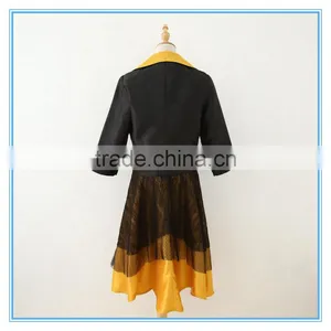 High Quality Lace Stitching Contrast Color Neck Collar Design Of Ladies Suits thumbnail-3