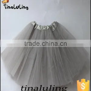 Wholesale Brand New Kids Sliver Tutus Kids Gray Ballet Tutu Children Skirts Kids Classic Dance Wears thumbnail-1