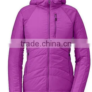 2016 Outdoor Women Padded Hoody Warm Jacket in Pink Colour thumbnail-1