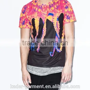 Octopus Sublimation T Shirt Customize 100% Polyester Sublimation T Shirts thumbnail-1