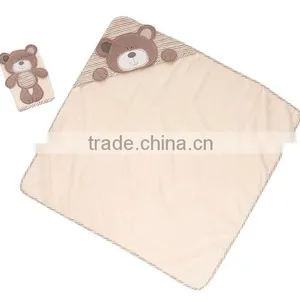 Trade Assurance Custom Embroidery Designs Cotton Terry Fabric Animal Wholesale Kids Bath Poncho Hooded Towel thumbnail-4
