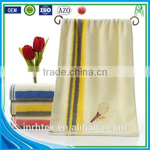 Dobby Border Emboridered Logo Yarn Color Dyed Sports Towel thumbnail-5