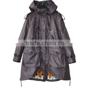 2014 Newest Ladies Elegant Ladies Long Coat Woman Black Cashmere Coat for Winter thumbnail-2
