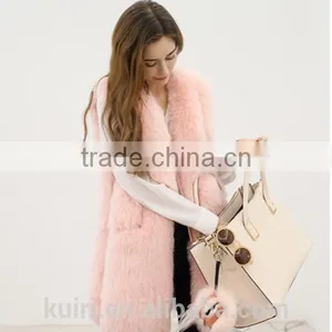 2017 New Faux Fox Fur Vest Coat Sleeveless Thick Warm Solid Regular Fashion Fur Vest For Female Winter Waistcoat Fpc- 466 thumbnail-6