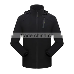 2017 Latest Design Black Blank Softshell Jackets With Pockets thumbnail-1