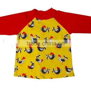 Boys Raglan Clothing Kids Chicken T-shirt Long Sleeve Raglan Kids T-shirt Boys Shirt thumbnail-1