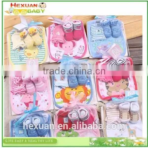 Newborn Baby Gift Set for Baby Socks Baby Gloves,baby Bibs thumbnail-1