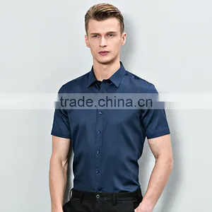 Wholesale Models Solid Color White Or Black Fancy Design Men Shirt thumbnail-4