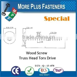 Made in Taiwan Carbon Steel Low Price New Premium Special Custom Wood Screw Torx thumbnail-1