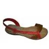 Comfortable PU Material Camle / Red Ladies Wedge Sandals With 2.5cm Heels thumbnail-1