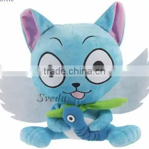 Fairy Tail Plush Dolls 23cm Stuffed Toys Hold Fish Habib Fairy Tail Plush Toys thumbnail-1