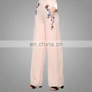 Pluse Size Muslim Cullote Pants Newest Islamic Embroidery Trousers thumbnail-3