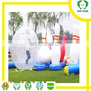 HI Inflatable Bowling Outdoor Ground Inflatable Bowling With Bungee Games thumbnail-2
