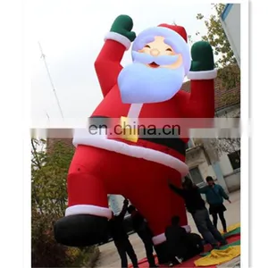 Outdoor Christmas Inflatable Santa Claus Hanging on the Wall for Christmas Deciration thumbnail-2