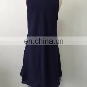 Beautiful Collection 100% Cotton Fabric Tunic Elegent Hand Embroidery Mexican Style Fashion Long Blue Tunic Dress thumbnail-3