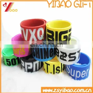 Silicone 100% Slap Bracelet /wristband Printing Custom Logo thumbnail-3