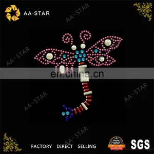 Red Dragonfly Pattern Consists of Square Rhinestone, Round Rhinestone thumbnail-1