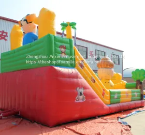 Party Rental Inflatable Trampoline Bouncer Playground Games for Children and Adult Size 10*5m thumbnail-3