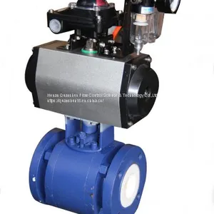 WCB Pneumatic Ceramic Lined Ball Valve thumbnail-1