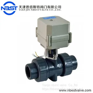 Dn20 AC220V Electric Pvc Ball Valve 3/4inch thumbnail-3