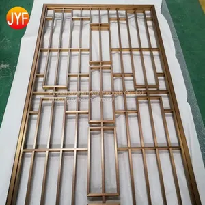 Foshan Factory Modern Style Personalize Stainless Steel Laser Cut Privacy Folding Metal Screen Divider thumbnail-2