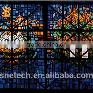 Tempered Facted Glass Church Pattern Interior or Exterior Decoration thumbnail-5