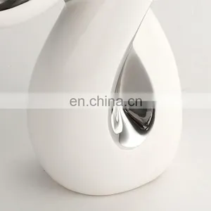 Nordic Modern Hotel Home Decoration Creative Design Artwork Silver-plated Ceramic Living Room Ornaments thumbnail-4