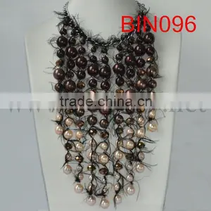 Customized Wholesale Imitation Pearls Floc Necklace thumbnail-1
