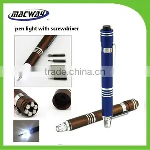Factory Logo Printed Mini Pocket Multi-function Precise Screwdriver Pen Light thumbnail-1