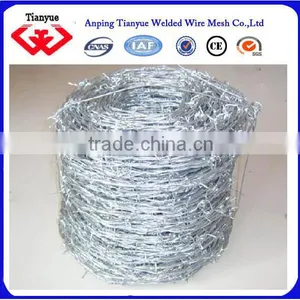 Protection Hot Dip 14 Gauge Galvanized Barbed Wire thumbnail-3