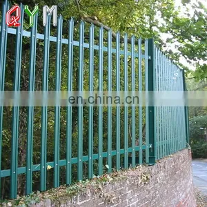 QYM Hot Sale Garden Powder Coated Steel Palisade Fence D Type thumbnail-3