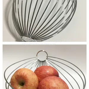 Countertop Metal Steel Wire Vegetables Fruit Bowl Banana Holder Kitchen Rack Storage Fruit Basket Metal thumbnail-4
