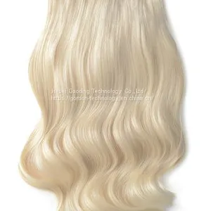 Blonde Color Body Wave Clip-in Human Hair Extension thumbnail-1