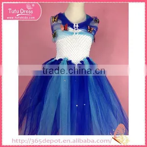 Elegant Princess Costume Skyblue Cap Sleeve A-line Maxi Gauze Dress Halloween Costume Supplier's Choice thumbnail-5