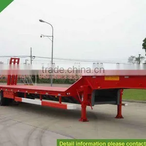 50T Low Bed Semi Trailer 3 Axle Low Bed Trailer 0086-13635733504 thumbnail-1