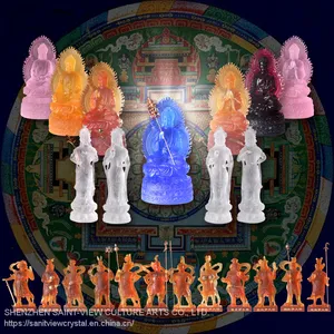SAINT-VIEW Art Crystal Liuli Medicine Mandala Buddha Full Set for Buddhism Temple Religious thumbnail-1